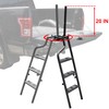KEWISAUTO 42" Foldable Pickup Truck Tailgate Ladder with Grab Handle,