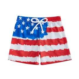 ZyHwShine 4th of July Baby Outfit Baby Boy Swimsuit Toddler Beach Swim Shorts Bathing Suitt Fourth of July Kids Swim Trunks (Blue, 6-12 Months)