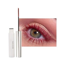 Washable Mascara Eye Makeup, Lengthening Mascara Volumizing Makeup Dark red