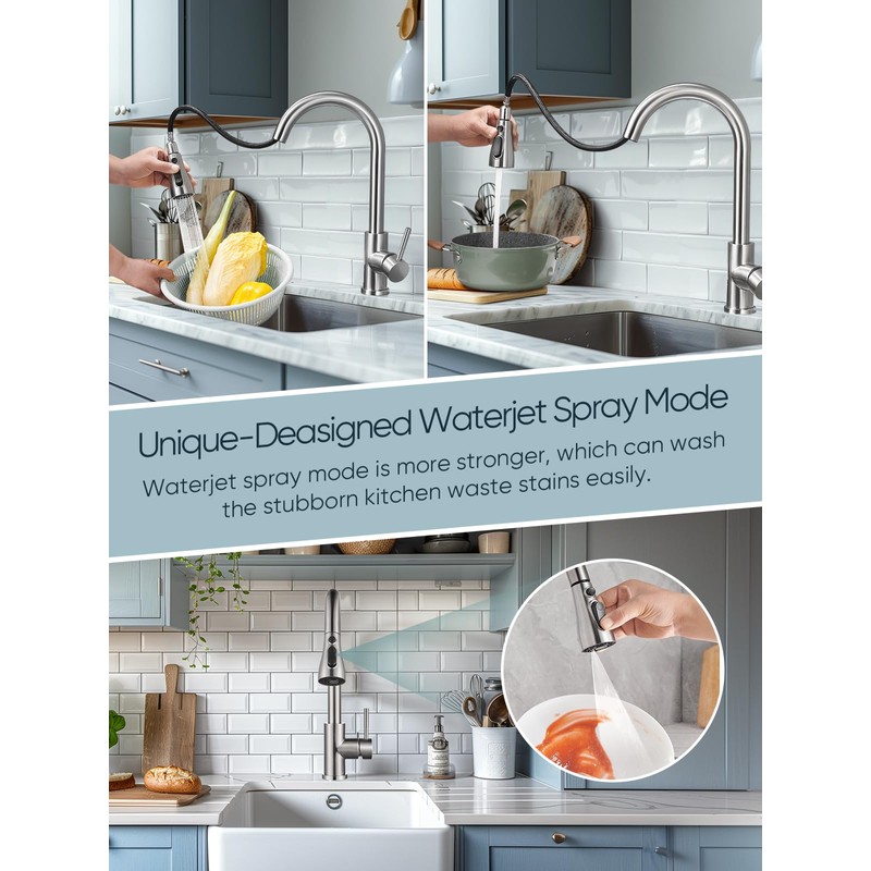 Cobbe Kitchen Faucet Head Replacement, Pull Down Spray Head for