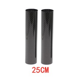 Shiwaki 2 Pcs Motorcycle Front Fork Shock Cover Protector Carbon Fiber Bike, 25CM