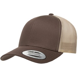 YUPOZ Gorra de Camionero Retro Yp Classics de 2 Tonos para Hombre, Marrón/Caqui, Talla única