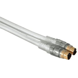 HomeTheatre White Stream Connection Cable S-Video Plug to S-Video Plug 1.5 m