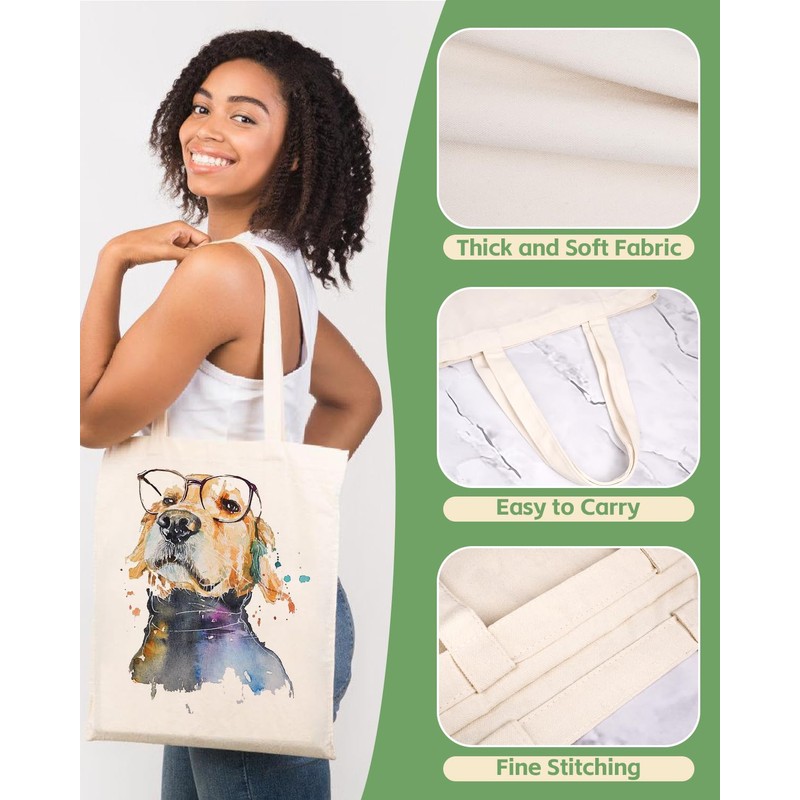 Lzerking Canvas Tote Bag Bulk 50 Pack 13x15 Inches Medium