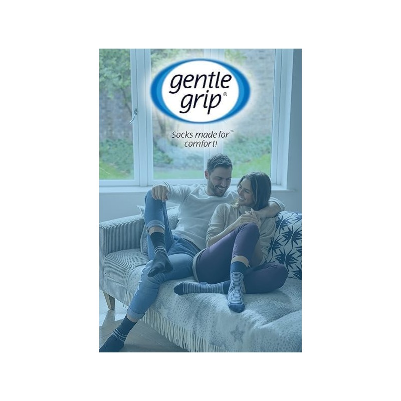 Gentle Grip Ladies 3 Pair Argyle Patterned Cotton Socks 4-8