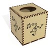 Square 'Music Notes' Wooden Tissue Box Cover (TB00042563)