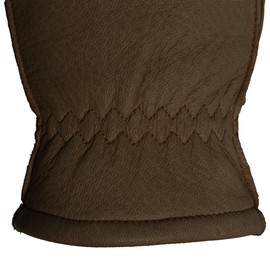 Pratt and Hart Snowfall Women’s Deerskin Leather Mittens with Finger Liners Size S Brown