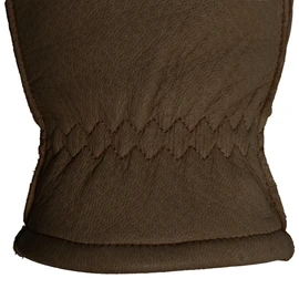 Pratt and Hart Snowfall Women’s Deerskin Leather Mittens with Finger Liners Size S Brown