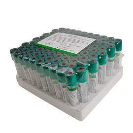 TYQILIN Veterinary Lab Vacuum Blood Collection Coagulation Tubes Heparin Sodium Blood Collection Tube Pet Supplies, 3ml Green 100pcs