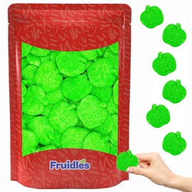 Fruidles Frosted Sour Green Apples Gummy Candy, Delicious Sugar Coated Fruit Flavors Gummies (Half-Pound)