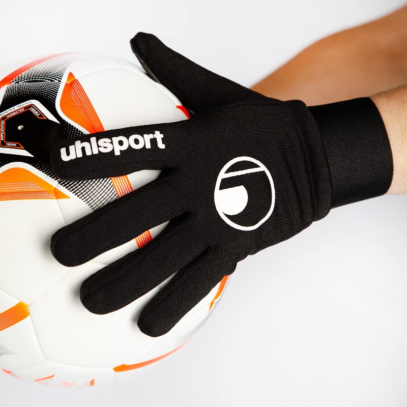 uhlsport Men's Field Player Gloves, Black, black, 35 EU