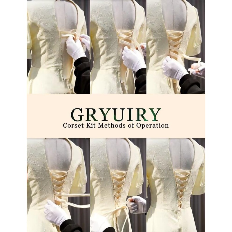 Women's Corset Back Kit Lace up Zipper Replacement Adjustable Satin