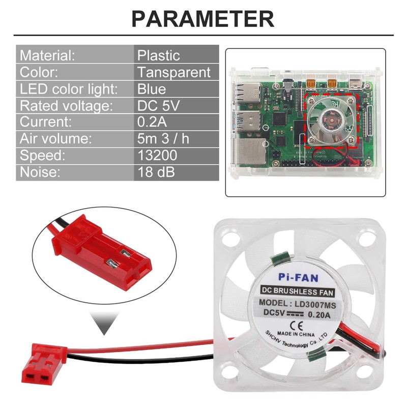 MakerFocus 2pcs Raspberry Pi 4B Fan, Raspberry Pi Cooling Fan