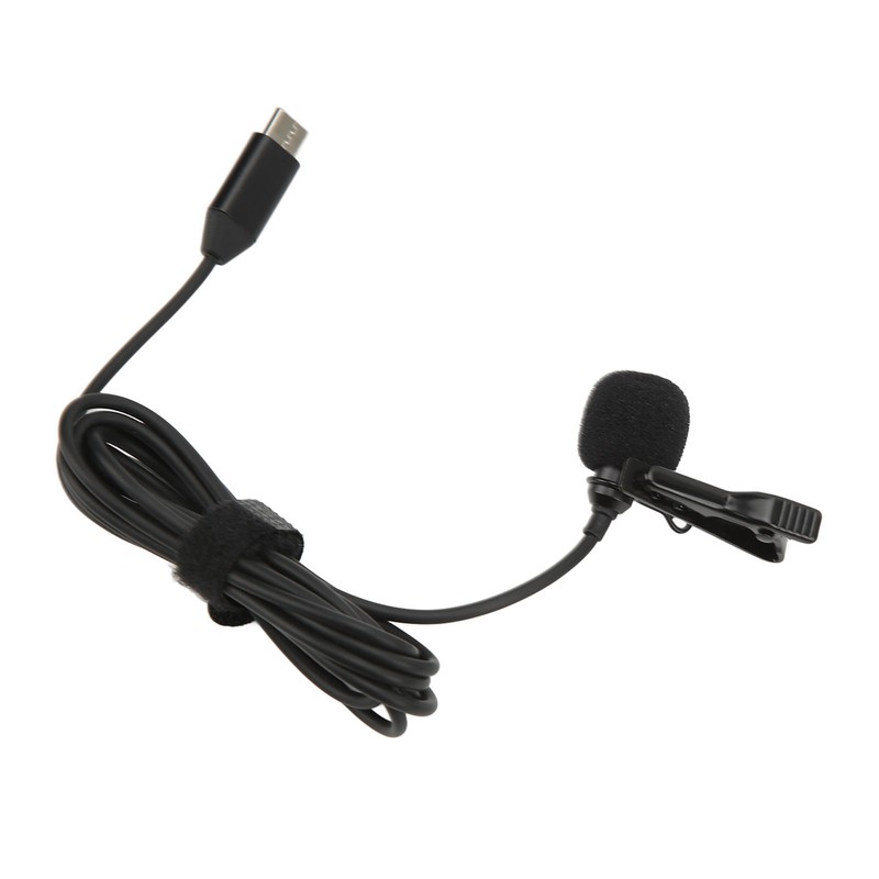 Type C Lavalier Microphone Hifi Sound Noise Cancelling Clip On