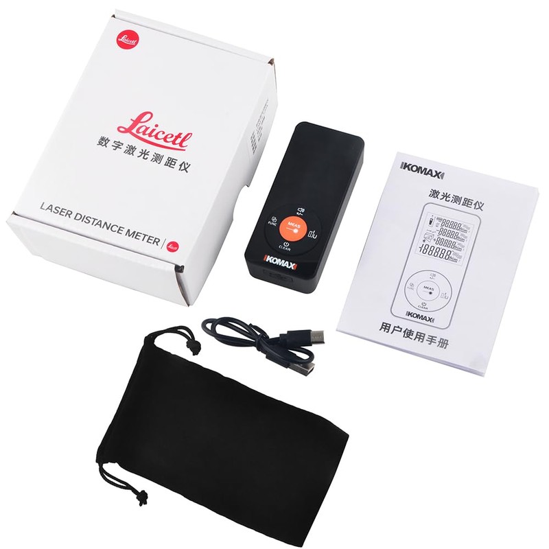 WINTAPE 50 m Laser Rangefinder, Digital Spirit Level Distance Meter