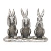 Reflections Silver 3 Wise Hares Figurine By Leonardo