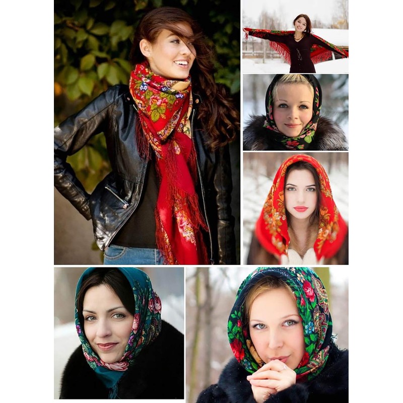 Gudessly Bufanda tradicional para mujer, chal con borlas, flecos, cuello,