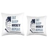 Eat Sleep Hockey Repeat Funny Mask Stick Ice Hokey Player