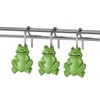 Twofishes Green Frog Shower Curtain Hooks S/12 Decorative Frog Shower
