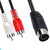 DIN 5 Pin to RCA Cable, tunghey 5-Pin Din Male
