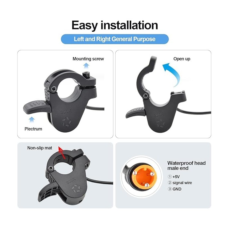 NARRAK Universal Electric Bike Water Proof Thumb Throttle