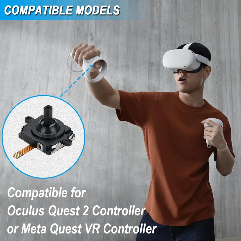ZHUROUPU 4 Pack Joystick Module Replacement for Oculus Quest 2