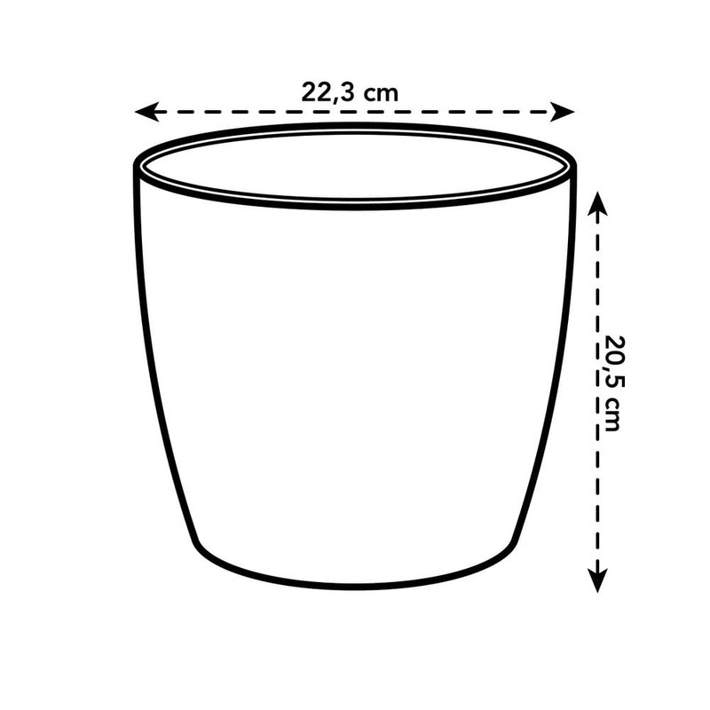elho Brussels Round 22 - Flower Pot for Indoor -