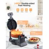 Waffle Maker, 1400W Double Belgian Waffle Iron 180° Flip, 8
