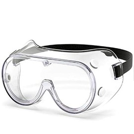 Protective Safety Goggles, Clear Lens & Anti Fog, Adjustable Head Belt Lightweight & Durable, 1 Pack