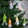 BRUBAKER Set of 6 Wooden and Knitted Gnome Decorative Pendants