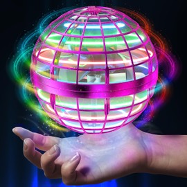 AMERFIST 2025 Flying Orb Ball Toy,Cosmic Globe Boomerang Hover Ball Galactic Fidget Spinner, Hand Drone Orbit, Cool Toys Gift for 6 7 8 9 10+ Year Old Boys Girls Teens Outdoor Toys(Pink)