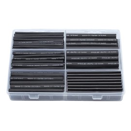 Waterproof Heat Shrink Tubing Kit - 3:1 Ratio Adhesive Lined, Dual Wall Adhesive Marine Grade Shrink Wrap - Automotive Industrial Heat-Shrink Tubing Sealing Wear-Resistant Cable Protecto (180, A)