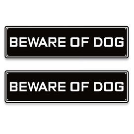 Beware of Dog Aluminum Sign - Not Responsible Warning Caution - Rust Resistant Weatherproof for Yard Garden Indoor Outdoor Use, 3 x 12 Inch
