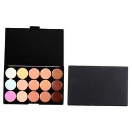 Beavorty 2pcs 15 Concealer Camouflage Coverage Liquid Palettes Kit Pro Full Makeup Accessories Photo Cosmetics Sensitive Facial Makeup Supplies Make-up Foundations Shell Plastic