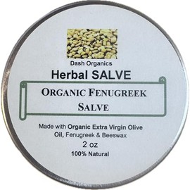 Organic Herbal Salve | 2oz | Fenugreek Salve | Lavender Scented | Made with Organic Extra Virgin Olive Oil