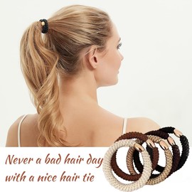 BLPRKOT Pack of 8 Hair Bands Girls Elastic Hair Bobbles Hair Scrunchies Bracelet Multicoloured Braided Strong Tensile Strength and Not Easy to Break for Women, Girls and Children