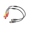 VekAuto 2pcs Car Camera Adapter 4 Pin to RCA Adapter