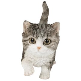Uvia H24163-1 White Cat Sabatra Walk, 6.1 x 3.0 x 5.1 inches (15.5 x 7.5 x 13 cm), Doll, Figurine, Figurine, Animal, Animal, Garden, Decorative, Realistic, Cute Cat