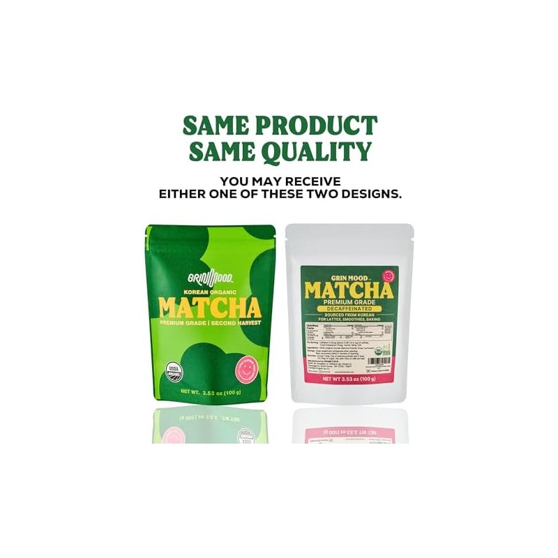 GRIN MOOD Té verde Matcha orgánico premium en polvo (100