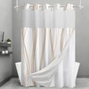 TWLSNCD Extra Long No Hook Shower Curtain and Liner Set,