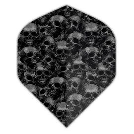 3 Sets (9 Flights) Pentathlon Standard Skulls Dart Flights - 100 Micron, Ex-Tough
