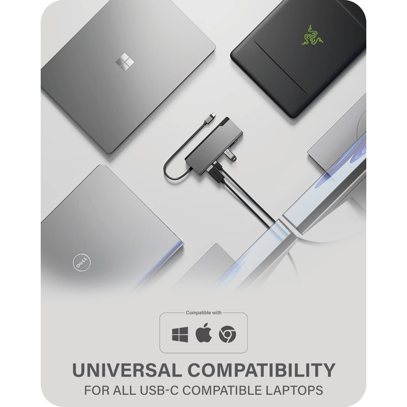 ALOGIC USB-C 4K Dual Display Dock; 100W Power Delivery; 2x