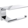 DELTA Pivotal Toilet Paper Holder With Shelf, Polished Chrome, Bathroom
