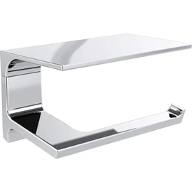 DELTA Pivotal Toilet Paper Holder With Shelf, Polished Chrome, Bathroom Accessories, 79956 6.93 x 3.94 x 3.5 Inches