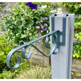 Slimline Concrete Fence Post Bracket Anthracite Grey - Fits 3.5" wide Posts (Please measure your fence post before ordering)