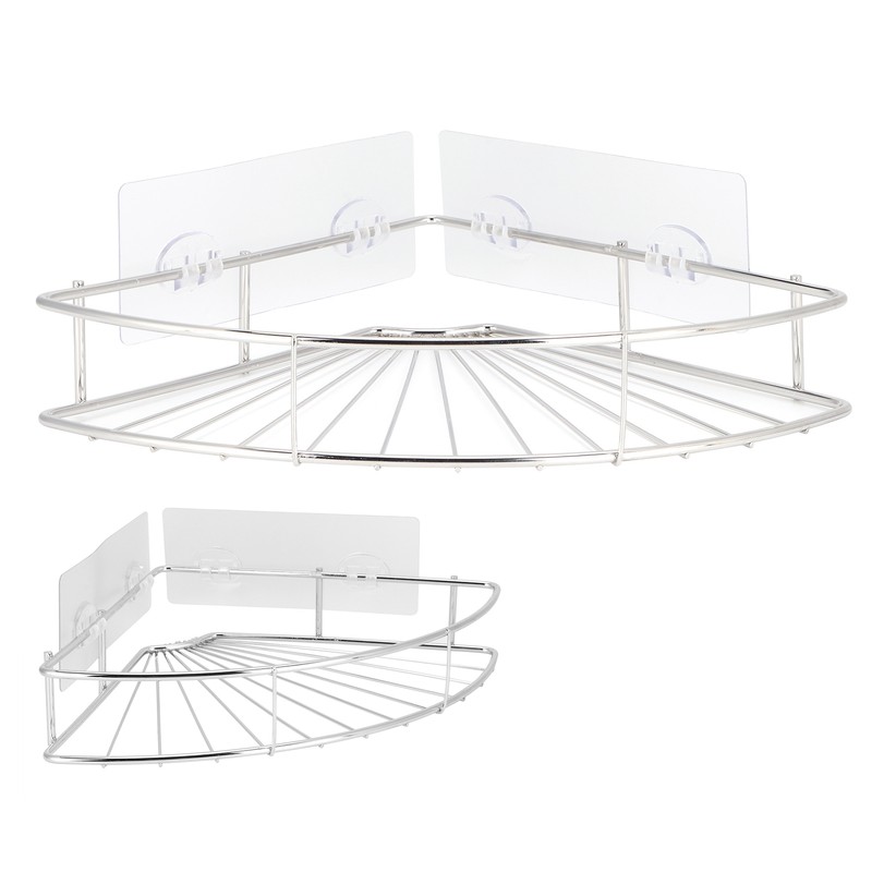 Stainless Steel Bathroom Corner Shelf Shower Shampoo Soap Storage Organizer