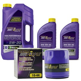Royal Purple SAE 5W-30 Synthetic Motor Oil – 7 quarts and a 10-44 Extended Life Premium Oil Filter