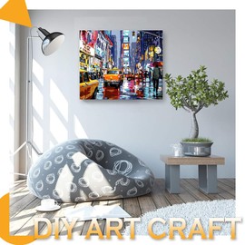 SULISO Paint by Numbers for Adults,Paint by Numbers for Children,Craft Supplies for Adults, Paint Kit for Gift Decor 40x50cm Frameless-Night of City