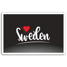 2 x 10cm Sweden Vinyl Stickers - Stockholm Travel Sticker Luggage Laptop #17354 (10cm Wide)