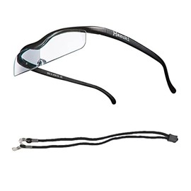 Hazuki Loupe Cool Clear Lens (10 Colors in Total) with Strap to Hang from Neck (1.32, Black) Birthday Gift